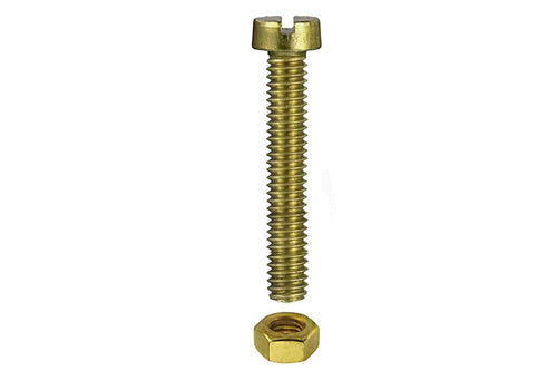 4 VITI METRICA OTTONE TESTA CILINDRICA M6X16MM