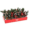 Ramo di Pino Pick, color rosso, decorazione per interno ed esterno da 22 cm