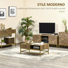 Tavolino 100x59x43 KW4839-368KW4 , soggiorno salotto basso nero bianco marrone grgio design moderno sala moderno alto divano camera legno vetro rotondo