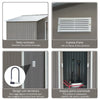 casetta utensili attrezzi esterno giardino casa armadio capanno box deposito 277x195x192cm, Grigia KT4845-031GYKT4