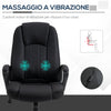 Poltrona da Ufficio Massaggiante ad Altezza Regolabile, 60x74x106-116cm, Nera UJ3921-593BKUJ3