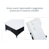 Set Mobili da Giardino 2 Sedie a Sdraio e Tavolino 3pz Lettino Prendisole Rotelle Reclinabile Rattan Nero 862-011BK