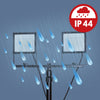 DOPPIO FARETTO LED DA CANTIERE CON TREPPIEDE TELESCOPICO - 100W 9000LM - ElettroWatt.eu