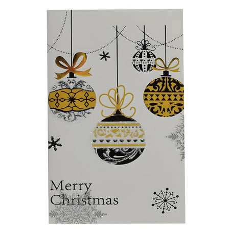 Biglietto di Auguri con decorazione natalizia con busta compresa confezione da 6 pezzi 11,5 x 17 cm