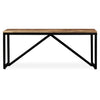 Panca in Legno Massello di Mango 110x35x45 cm con Gambe in Acciaio - Stile Industriale Robusto e Duraturo - Generico