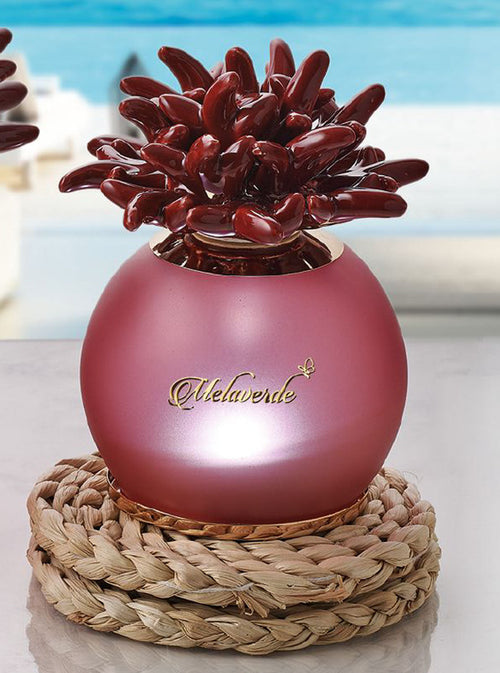 Lampada Anemone Bordeaux Melaverde – Bomboniera Porcellana 14x18 cm