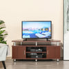 Mobile Porta TV in legno e Acciaio Inox Marrone 120x40x52cm F833-324BNA , soggiorno salotto nero bianco marrone alto basso grigio cassetti design da terra parete grande tavolino ingresso moderno muro parete attrezzata sala