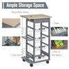 Carrello da Cucina in Grigio Scuro con 1 Cassetto e 4 Cestelli Metallici GH3801-121V01CGGH3