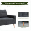 Divano 2/3 Posti Tessuto 145x77x88 Grigio GH2833-902CGNH2 , soggiorno salotto angolare ad angolo nero bianco marrone beige basso contenitore clic clac design moderno letto divani sala studio ufficio grande