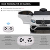 Macchina Elettrica per Bambini 3-5 Anni Mercedes con Cintura di Sicurezza e Telecomando, Bianco MN1370-074V90WTMN1