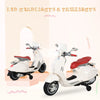 Moto Elettrica per Bambini con Licenza Ufficiale Vespa, 2 Rotelle, Luci e Suoni, 108x49x75 cm, Bianca HN7370-115WTHN7