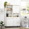 credenza alta cucina Dispensa in MDF con Ripiani Aperti, Armadietti e Cassetto, 119x41x180 cm, Bianco , mobile soggiorno sala pranzo F835-767V02WTA