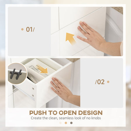 credenza alta Dispensa Cucina con 4 Ante, 3 Ripiani Regolabili e Mensole a 5 Livelli in MDF e legno, 60x35x170 cm, Bianco , anche ingresso soggiorno bagno F835-612A
