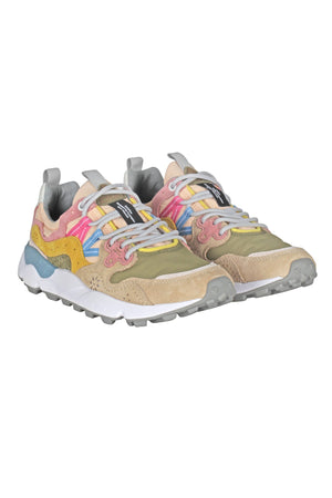 FLOWER MOUNTAIN Flower Mountain - Sneakers - 451021 - Verde/Rosa da donna