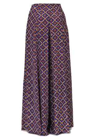 MALIPARMI Maliparmi - Pantalone - 450750 - Blu/Marrone da donna