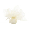 Portacandela dorato Harmony con cuore bianco e candela inclusa, bomboniera in porcellana con scatolo