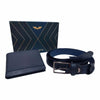IDK994 Set uomo cintura e portafoglio Armata di Mare Blu 0000000226