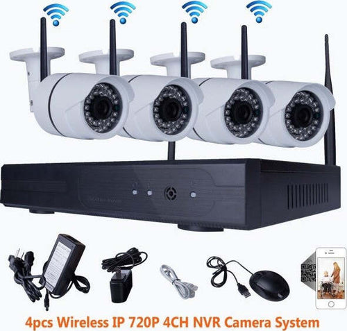 4ch-Canali-Wifi-Dvr-Nvr-Kit-Wifi-Ip-Camera-Segnale-300-Metri-Con-4-Telecamere