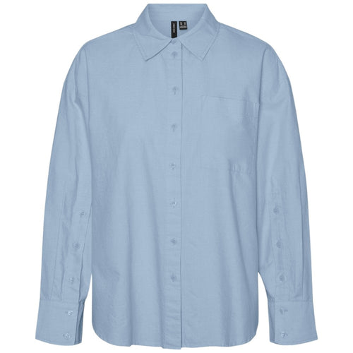 Vero Moda camicia oxford celeste Nellie 10321451 Camicie Vero Moda