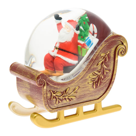 Slitta di Babbo Natale con glitter led scintillanti all'interno della sfera per decorazioni natalizie