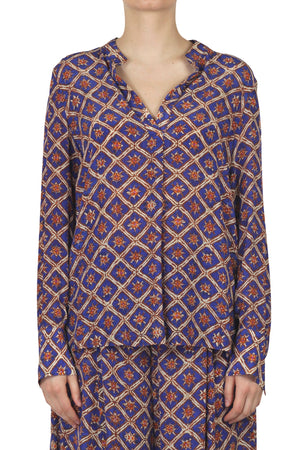 MALIPARMI Maliparmi - Blusa - 450742 - Blu/Marrone da donna