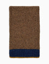 Gallo Sciarpa uomo lana beige tinta unita con bordo in contrasto