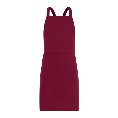 Grembiule Mykonos Bordeaux Grembiule Servizio Pettorina con Tascone