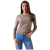 Guess pullover taupe logo strass REYNA W5BR40Z2NQ2G1K8