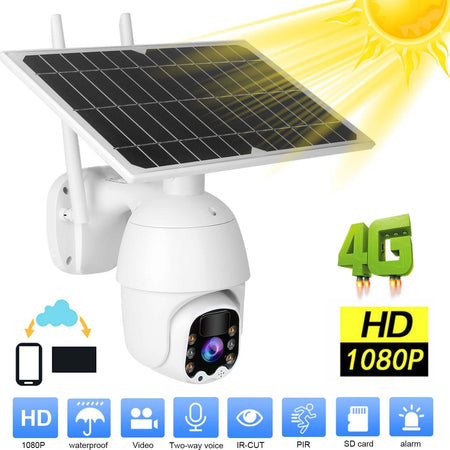 4G/WIFI 1080P Solar PTZ IP Camera CCTV Impermeabile ip66 Sicurezza da Esterno Visione Notturna Fai da te/Sicurezza e protezione/Sistemi di sicurezza domestica/Kit video per la sicurezza domestica/Videocamere di sorveglianza/Dom camera Zencoccostore - Formia, Commerciovirtuoso.it