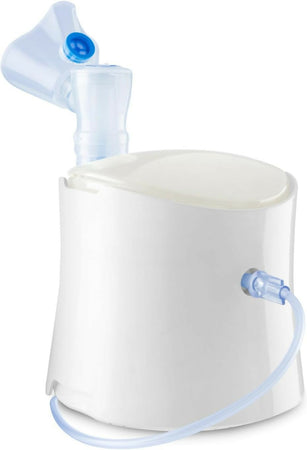 Chicco Aerosol Easy Breath Family, Aerosol a Pistone per Neonati Bambini e Adulti, Aerosol Portatile, Ultracompatto, con Due Mascherine Morbide ed Ergonomiche, Con Boccaglio e Forcella Nasale, 0 Mesi+