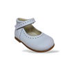 Ballerine Bambina PANYNO Bianco Pelle con Fibbia – Scarpe Primi Passi Eleganti per Cerimonia