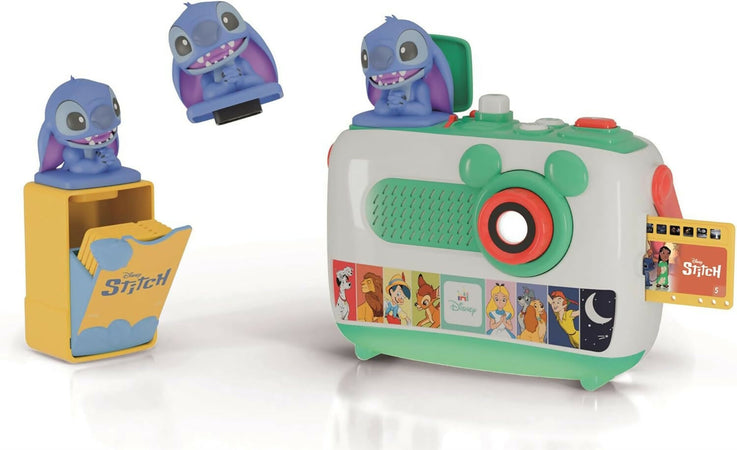 CLEMENTONI Disney Proiettore Raccontastorie Plus + Cartuccia Proiettore Stitch - Storyteller Disney, Proiettore Storie Bambini Italiano, Cantastorie Con Proiezione, Educativo Elettronico Parlante, con estensione per storie di Stitch, 17507 + 17584