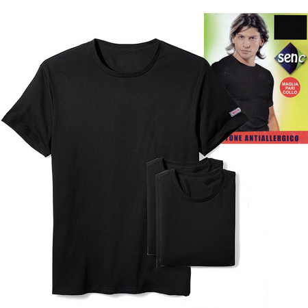 Senc maglietta elasticizzata per uomo (scollo a giro) art. 14