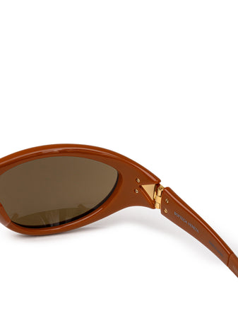 Bottega Veneta Occhiali da Sole in Acetato Marrone da donna