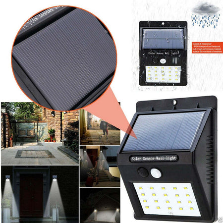 4pz Faretto Led Da Esterno Con Pannello Solare Sensore Movimento Crepuscolare Illuminazione/Illuminazione per esterni/Proiettori Trade Shop italia - Napoli, Commerciovirtuoso.it