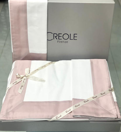 Completo Lenzuola Creole Firenze Matrimoniale Raso Cotone