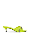 Balenciaga Sandali Slippers Mule Cagole in Giallo Fluo da donna