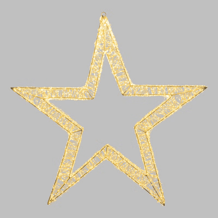 Stella Bianca 3D , microled bianco caldo e freddo, uso interno