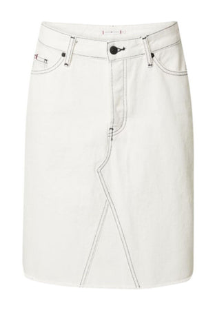 Tommy Hilfiger GONNA DNM RW A-LINE SKIRT ECRU da donna