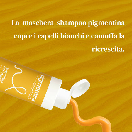 Pigmentina Maschera Riparatrice per Capelli Danneggiati 200ml | Trattamento Intensivo con Cheratina e Proteine per Riparazione Profonda e Colorazione Naturale