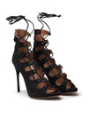 ALAIA Sandali scamosciati open toe con tacco Alaia da donna