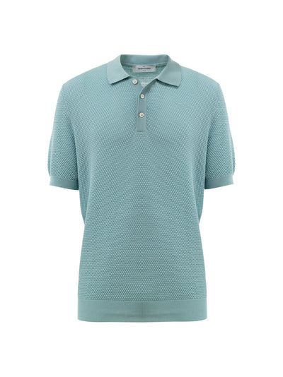 Gran Sasso Polo Knitting Pattern in Azzurro da uomo