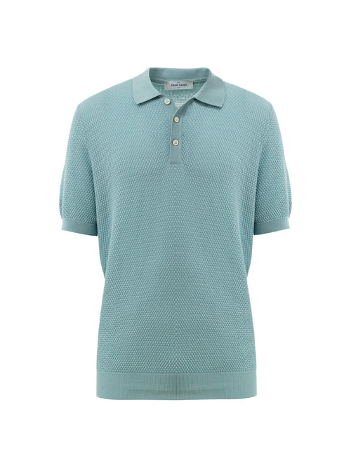 Gran Sasso Polo Knitting Pattern in Azzurro da uomo