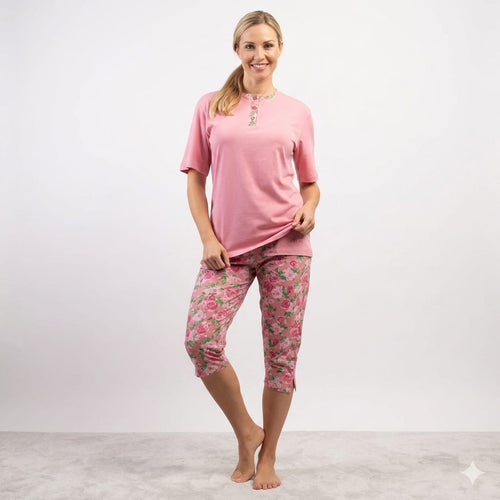 Pigiama Donna Freddy FP-26-029-PCP in Cotone Primavera/Estate
