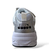 Diadora Alley – Sneakers Bambino Grigio Metal Bianco | Scamosciato e Velcro | Taglie 28-35