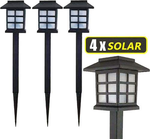 4X LAMPADE A LED DA GIARDINO STILE LANTERNA PALETTI RICARICA SOLARE 38 X 9 X 9CM Illuminazione/Illuminazione per esterni/Luci per sentieri Trade Shop italia - Napoli, Commerciovirtuoso.it