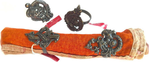 4x Portatovagliolo Colorazione Effetto Copper Antichizzato Anelli per Tovaglioli Stile Vintage Shabby Chic Casa e cucina/Stoviglie/Anelli portatovagliolo Ideart - Valdilana, Commerciovirtuoso.it