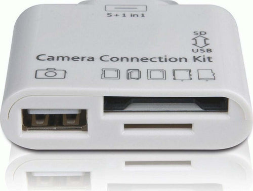 5 +1 IN 1 KIT CAMERA CONNECTION PER IPAD IPAD2 USB SD  MS MMC M2 PC FOTOCAMERA Elettronica/Informatica/Accessori/Accessori per schede di memoria/Lettori schede di memoria esterni Trade Shop italia - Napoli, Commerciovirtuoso.it