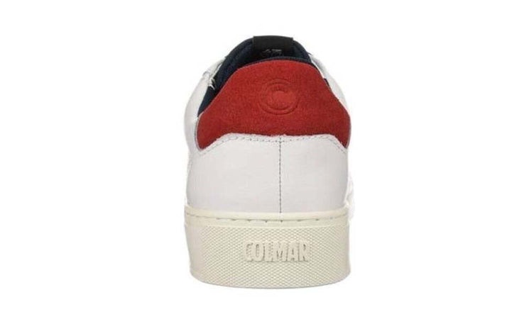 COLMAR Sneakers Uomo art. BATES GRADE 063 in pelle White-Navy-Red