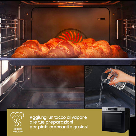 Samsung NV7B44403BS Forno Elettrico Incasso Dual Cook 76L Inox A+